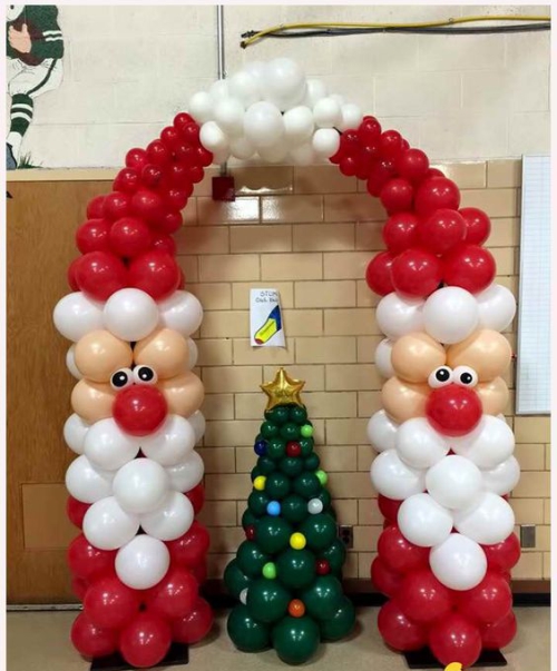 decoração de natal com balões