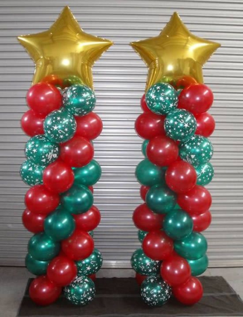 decoração de natal com balão para loja