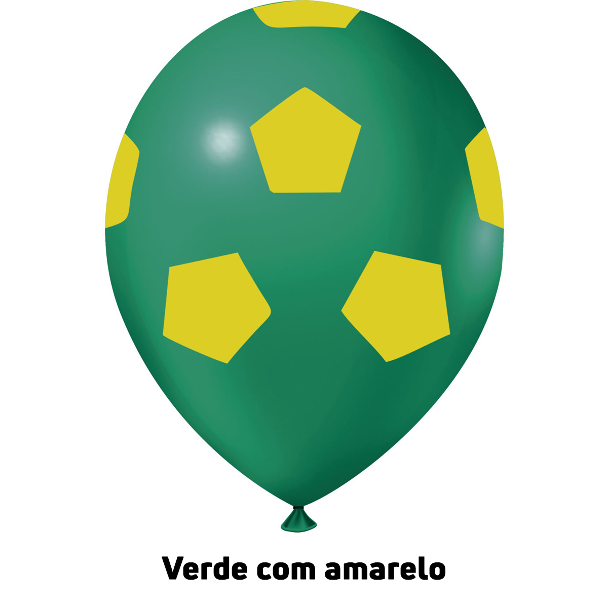 Luminária Bola de Futebol Verde e Amarela