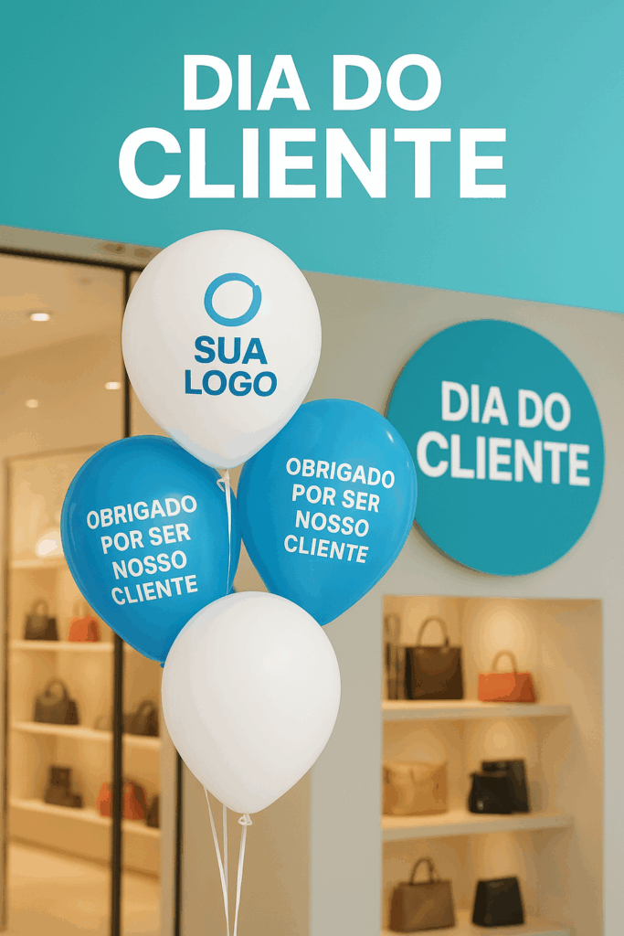 Balões para dia do cliente