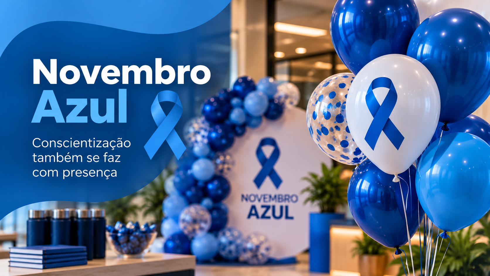 5 ideias para dar mais visibilidade ao Novembro Azul com balões personalizados