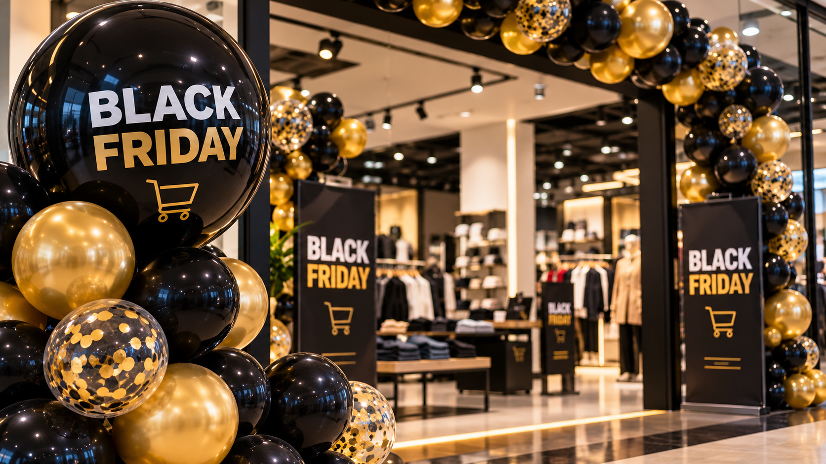 5 maneiras de se preparar para a Black Friday com balões personalizados